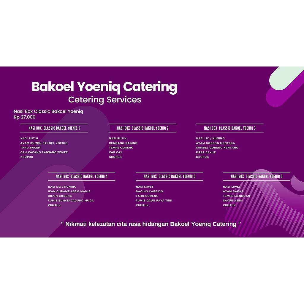 Nasi Box Clasik Bakoel Yoeniq I