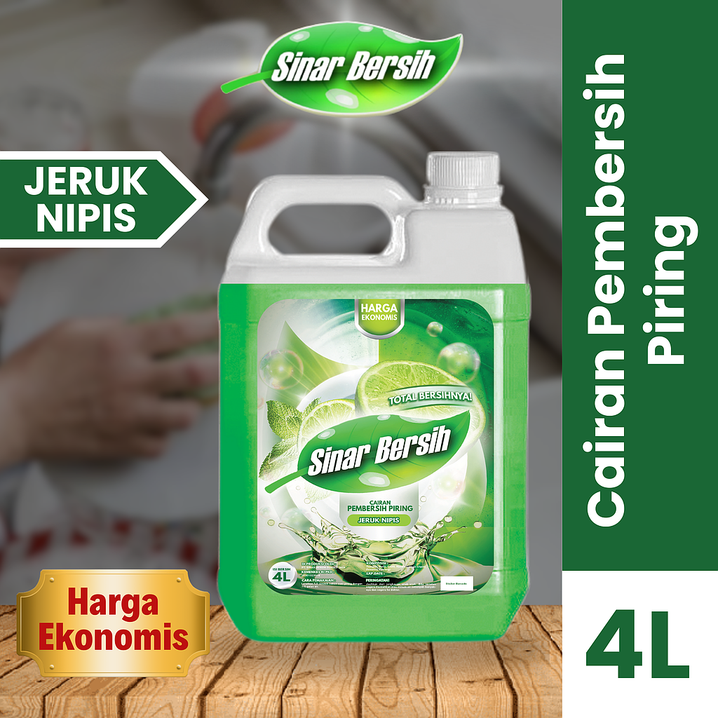 SINAR BERSIH Sabun Cuci Piring Jeruk Nipis 4 L