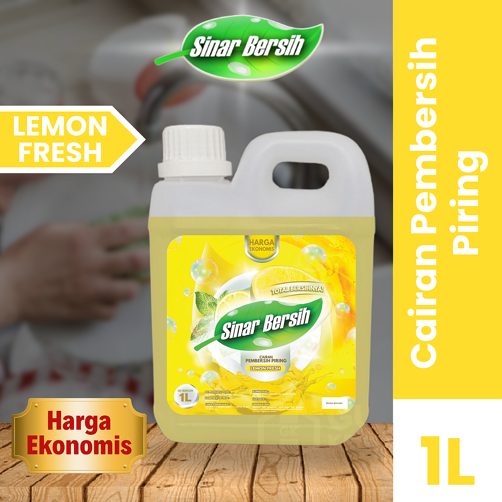 SINAR BERSIH Sabun Cuci Piring Lemon Fresh 1 L