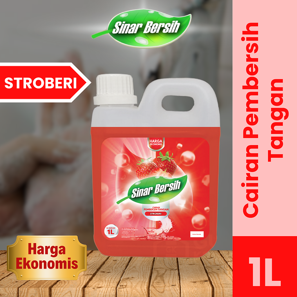 SINAR BERSIH Sabun Cuci Tangan Stroberi 1 L