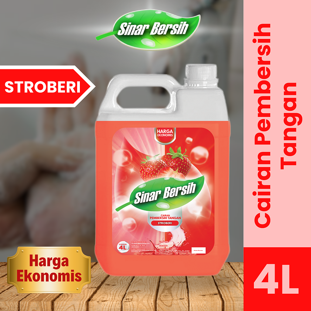 SINAR BERSIH Sabun Cuci Tangan Stroberi 4 L