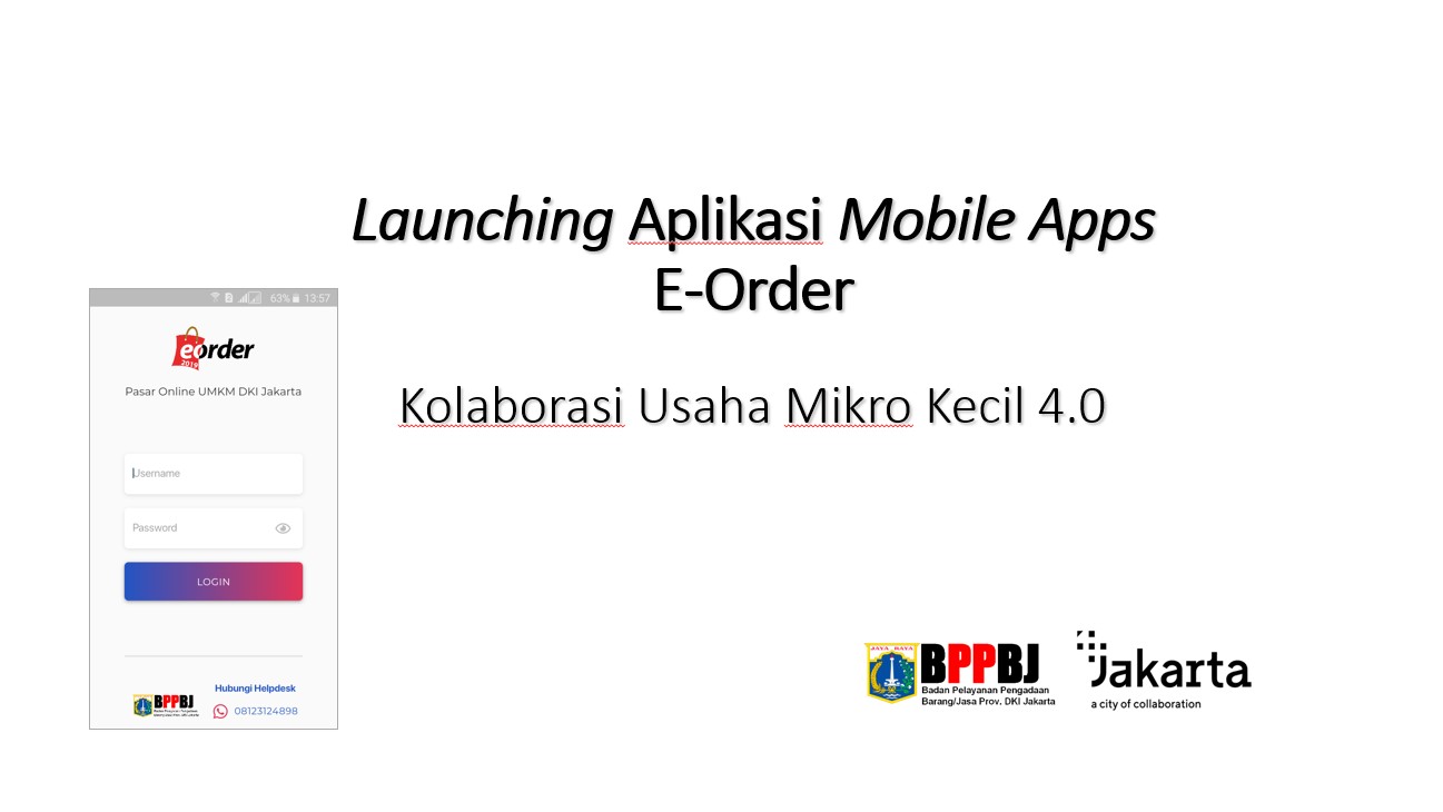 Soft Launching Aplikasi Mobile e-Order Seller