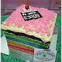 Rainbow Cake Ukuran 22 x 22 Cm - Harga Rp. 270,000,- / Pc (Min Order 1 Pc)