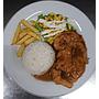 Crispy Chicken Steak with rice