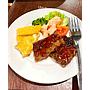 Rib Barbeque and Potato Gratin