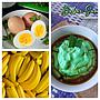 Bubur Sumsum Ijo, Telor Rebus dan Pisang