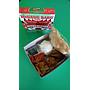 Paket Nasi Box Rendang+Telor Dadar
