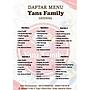 Menu Yanz Family Catering
