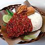 NASI + AYAM PENYET (CABE MERAH/HIJAU) + TAHU + TEMPE